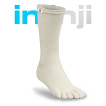 인진지 NEW 러너 크루 아이보리 쿨맥스 기능성 스포츠 발가락 양말 남성 여성 런닝 마라톤 운동, large(275~300)