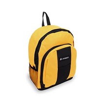 전면 및 측면 포켓이 있는 에베레스트 러기지 백팩 검은색 대형