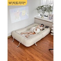 가죽 게으른 쇼파 작은 거실 접이식 다기능 이중 목적 침대, I. 가죽 화이트 더블 시트  길이 1.77미터