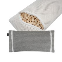 건강한세상 건강한 수면 숙면 기절 편백베개 완성품(40cm x 20cm), 누빔그레이