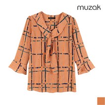 루비루비 기하학 그래픽 보타이 블라우스 (MI7WBL58)_22