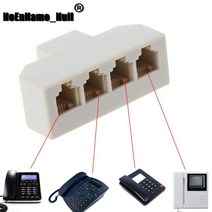1PC RJ11 분배기 3 웨이 어댑터 1 M 4 F RJ-11 6P4C 전화 잭 분배기 462364, 01 기타