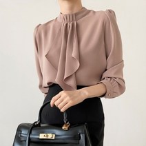 셀러허브 패션 [라원스타일] 핀턱 주름 보타이 퍼프 블라우스