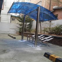 캐노픽스 1500x3000 차양 비가림 비가림막 렉산 지붕 주택 어닝 테라스 가림막 상가캐노피, 렉산_블루/브라켓_그레이/파이프_그레이
