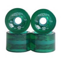 4 개/갑 70mm 롱 보드 PU 휠 교체 스케이트 보드 78A 경도 휠 ABEC-9 베어링 외부 커버, 초록