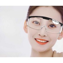 (설루샵)납안경 보호경 치과 병원 Xray 용접 완벽보호, (HD프로텍션 모델)블랙프레임-투명시트(6팩)