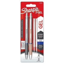 SHARPIE 샤피에스겔 | 메탈젤펜 | 미디엄포인트 (0.7mm) | 스틸그레이 & 로즈골드 | 블루잉크 | 펜 2개 & 젤펜 리필 2개, Blue/Grey/Rose Gold_Steel Grey