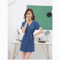 끌리시아 여성 정장 오피스 점프수트 미니 원피스 OS12