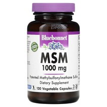 Bluebonnet Nutrition (블루보넷 뉴트리션) MSM 1000 mg 식물성 캡슐 120정