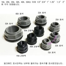 벌크헤드 군청색 1/2인치 3/4인치 1인치 1.25인치 1.5인치