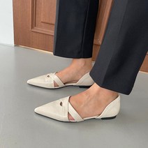 슈니슈 마델리 스틸레토 사이드오픈 단화 플랫 슈즈 1cm 3colors