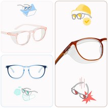 RAUOJOS 보안경 블루라이트 차단 안경 김서림방지 비말차단 변색렌즈 + 안경 케이스 세트 ROS-SG001