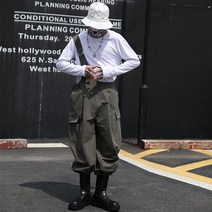 카고 오버롤 남자 언밸런스 서스팬더 멜빵바지