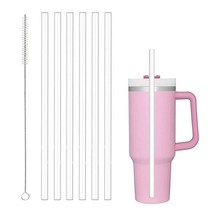 ColisPar 30.5cm(12인치) 트라이탄 빨대 교체품 Stanley Cup 1.2L(40온스) 어드벤처 퀀처 여행용 텀블러용 재사용 가능한 6팩 세척 브러시 포함 S, 1세트