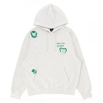 VOLCOM OZZY 그래픽 오버핏 후드티셔츠 아이스그레이