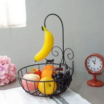 레써니 철제과일바스켓 주방과일바스켓 고양이 장식 인테리어
