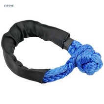 캠핑카용품 트레일러용품 합성 오프로드 트레일러 로프 12inch x 22inch soft shackle 38000 파운드 car atv utv suv recovery tow, 푸른