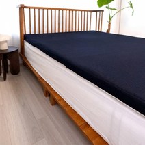 슈퍼 싱글 일자형 허리안아픈매트 토퍼 매트리스, 일자형 SS 네이비