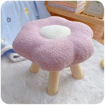 1인용의자 보조의자 수납의자 작은 나무 의자 꽃 벤치 창의적이고 사랑스러운 어린이 홈 액세서리, [03] 파란
