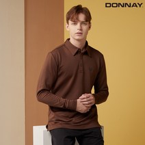 [도네이] 남성 기모 카라 티셔츠 브라운