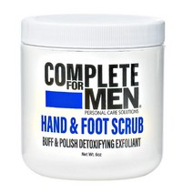 Complete For Men - 핸드 앤 풋 스크럽 디톡스 엑소리언트 - 건조하고 자극받은 손과 발에 수분을 공급하고 보충 - 거칠고 튼튼한 고밀도 슈가 스크럽, 1개, 1개
