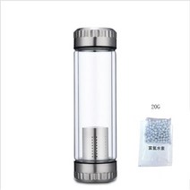 수소 발생 생성 미네랄 텀블러 운동 헬스 등산 노동 수소수 병 알칼리성 물병 단순 수, 300ml, 하얀