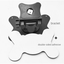 후석모니터 차량용모니터 자동차 7인치 디스플레이 모니터 스탠드 홀더 및 백업 카메라 시스템용 양면 스티커가 있는 차량 대시 마운트 브래킷 110, 브래킷 및 접착제
