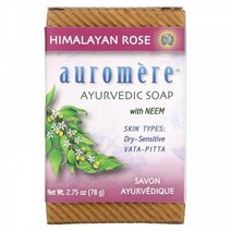 Auromere Ayurvedic Bar Soap With Neem 히말라야 장미 2.75 oz(78 g)