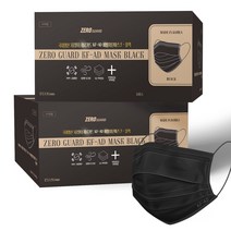 제로가드 KFAD 비말차단 일회용 덴탈마스크, 1매, 100매입, 블랙