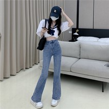 여성용 레트로 높은 허리 스키니 여름 스트레치 슬림 핏 마이크로 혼 바지