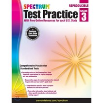 Test Practice Grade 3: With Free Online Resources for Each U.s. State, Carson Dellosa Publishing C...