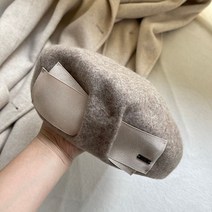 빵 화가 모자 베레모 식 보우 순수 울 베레모 용 우아한 다목적 화가 모자 가 과 겨울 레트로 얼굴 만들기 작게 보이는 Beilei 379bEA2b6