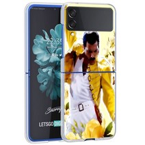 호환용 전화 케이스 삼성 Z 플립 3 5G 클리어 커버 갤럭시 하드 펀다 폴드 카파 프레디 머큐리 퀸 밴드