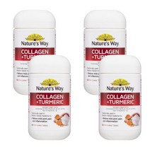 Natures Way 네이쳐스 웨이 콜라겐 플러스 강황 Collagen Plus Turmeric 60정, 4개