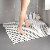 헬로요니 논슬립 욕실 매트 조립 발판 미끄럼방지 화장실 건식 바닥 깔판, 흰색