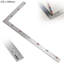 형틀 각도 틈새 게이지 1pc 금속 강철 사각형 세트 90도 미터법 시도 연귀 사각형, 150x300mm, 01 150x300mm