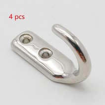 대형 견인고리 카라반 트레일러 4 pcs 해양 등급 316 스테인레스 스틸 단일 옷장 코트 후크, 없음