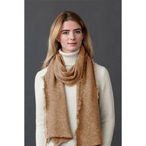 GLENMUIR Flora 캐시미어 프리미엄 컬렉션 여성 스카프 - 화이트