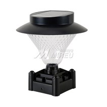 MIERU 태양광 휀스 등 90mm 32LED 난간 야외 데크 문주 솔라, 옐로우