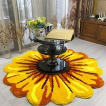 심플한 꽃 모양의 부드러운 플러시 푹신한 러그 미끄럼 방지 바닥 매트 실내 가정용 침실 홈 인테리어 매트 카펫 50cm/65cm