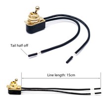 AC 250V 6A On/Off 사전 배선 표준 토글 스위치 와이어 케이블 MT- SPST 접촉 전기 장비, [01] Black