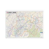 남원 지도 남원시 관내도 전북 부동산 전도 (코팅 소형 110x79), 일반천