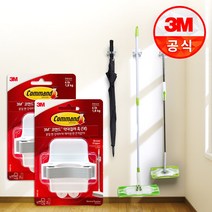 3M 코맨드 막대걸레 훅 x2개 막대걸레걸이/우산걸이, 단품, 단품