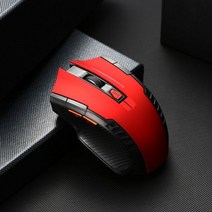 무선 무소음 게이밍 버티컬 마우스 2.4GHz 광 게이머 PC 게임용 노트북용 USB 수신기 마우스가 있는 게임, Red