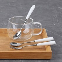 블룸엣홈 헥사곤 도자기 티스푼 티포크 6P세트, 단품