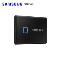 외장하드 SSD HDD TYPE-C 대용량 메모리 휴대용samsung 터치 1tb 드라이브 t7 드라이브 500gb 지문 인식 잠금 해제 유형 c 2tb for pc, 검은 색