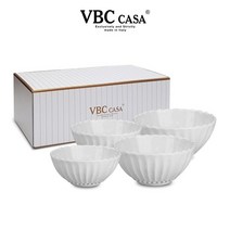 브이비씨까사 VBC까사VBC까사인칸토 공기 대접 2인 4P 기프트 세트 326326, 레이스+바로크