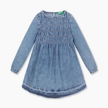 베네통 키즈 데님 스모크 원피스 4AD6CV00MBL