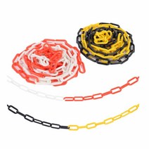 플라스틱 사슬 펜스 안전체인 프라스틱 주차금지체인, 화이트 - 레드