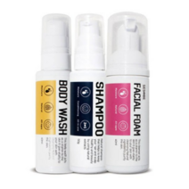 세소비 여행용 약산성 샴푸 50ml + 고보습 바디워시 40ml + 폼클렌징 50g 세트, 4세트